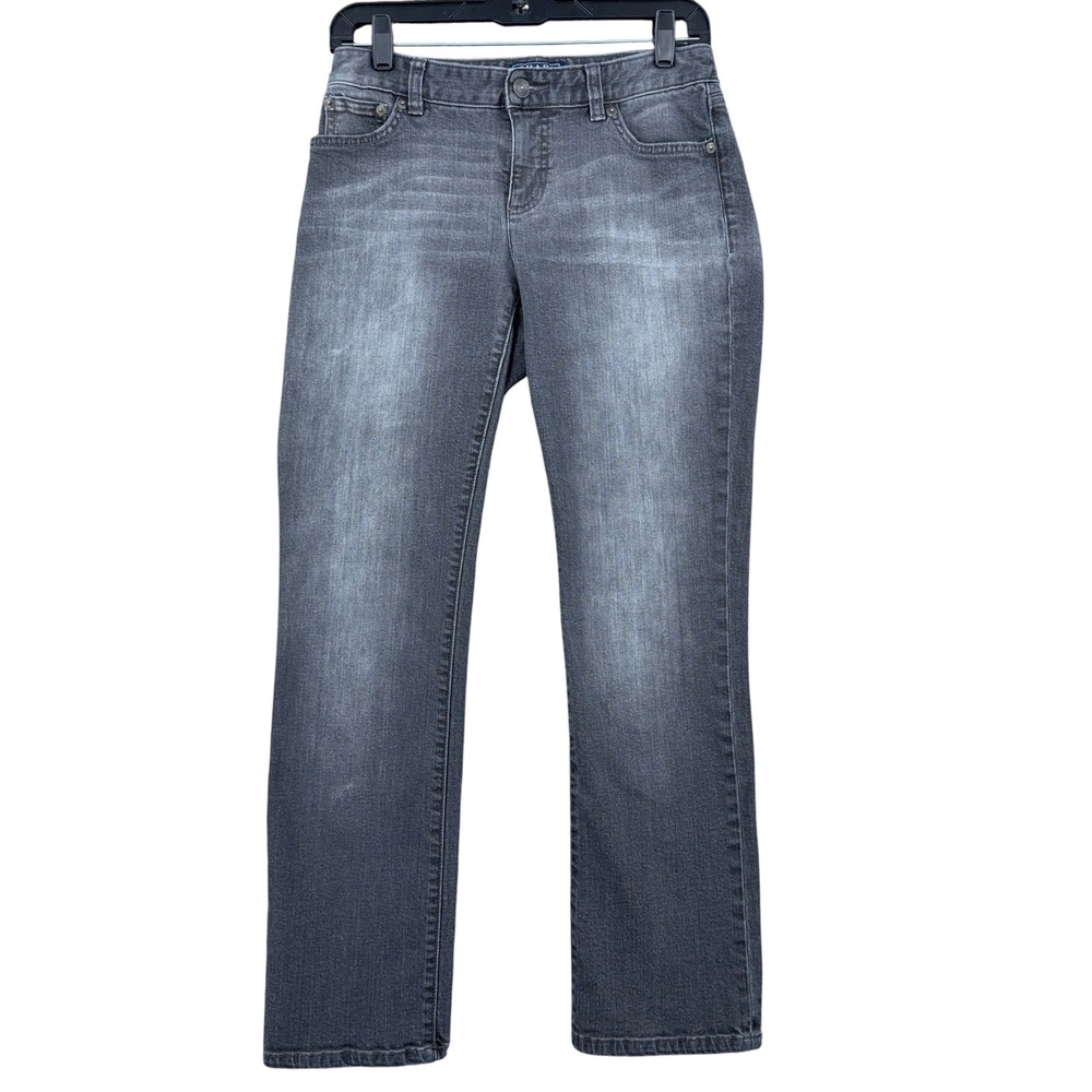 Chaps Denim Straight Leg Jeans Womens 4P Cotton Elastane Gray